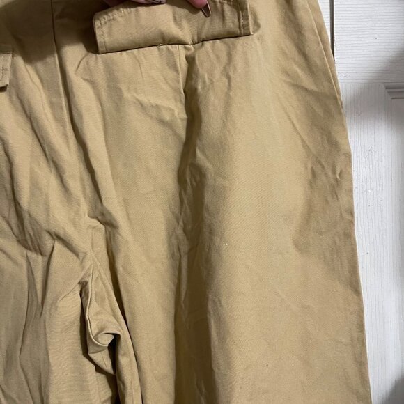 Who What Wear Womens Khaki Belted High Rise Pockets Wide Leg Trouser Pants 14 - Picture 6 of 9
